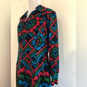 Bold Vintage Midi Dress, approx size 6-8